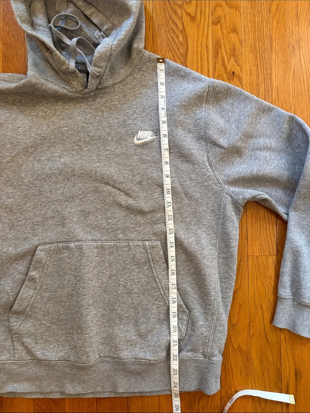 Nike Gray Pullover Hoodie with White Logo